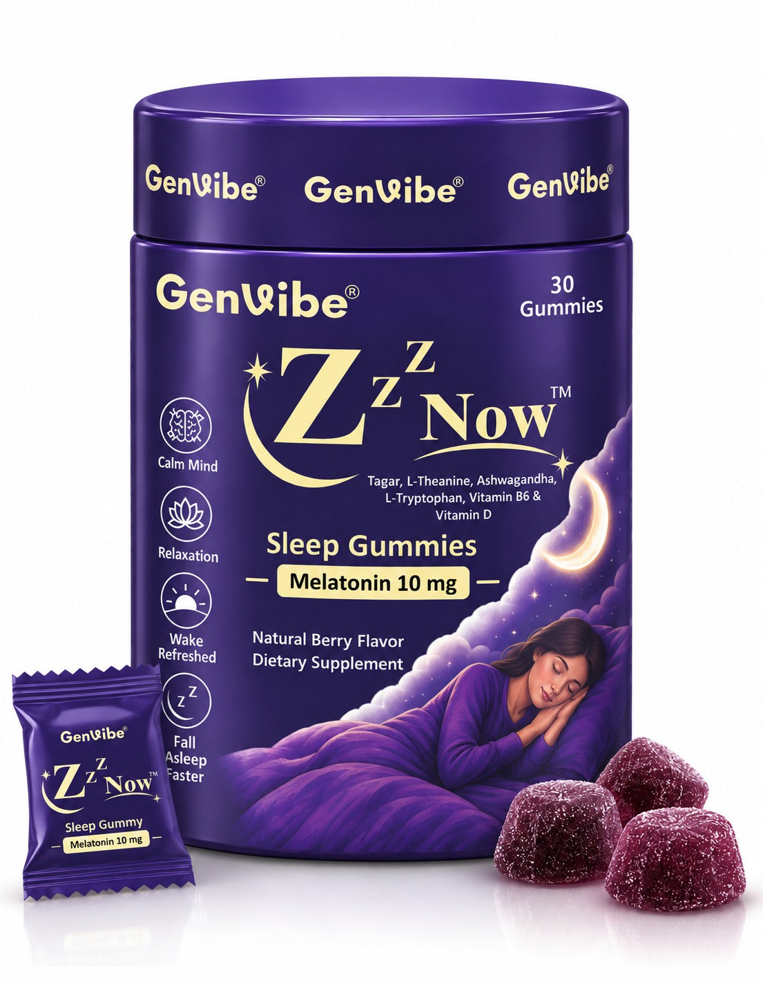 GenVibe ZzzNow - Sleep Gummies